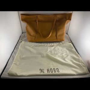 HOBO tan leather large shoulder bag
